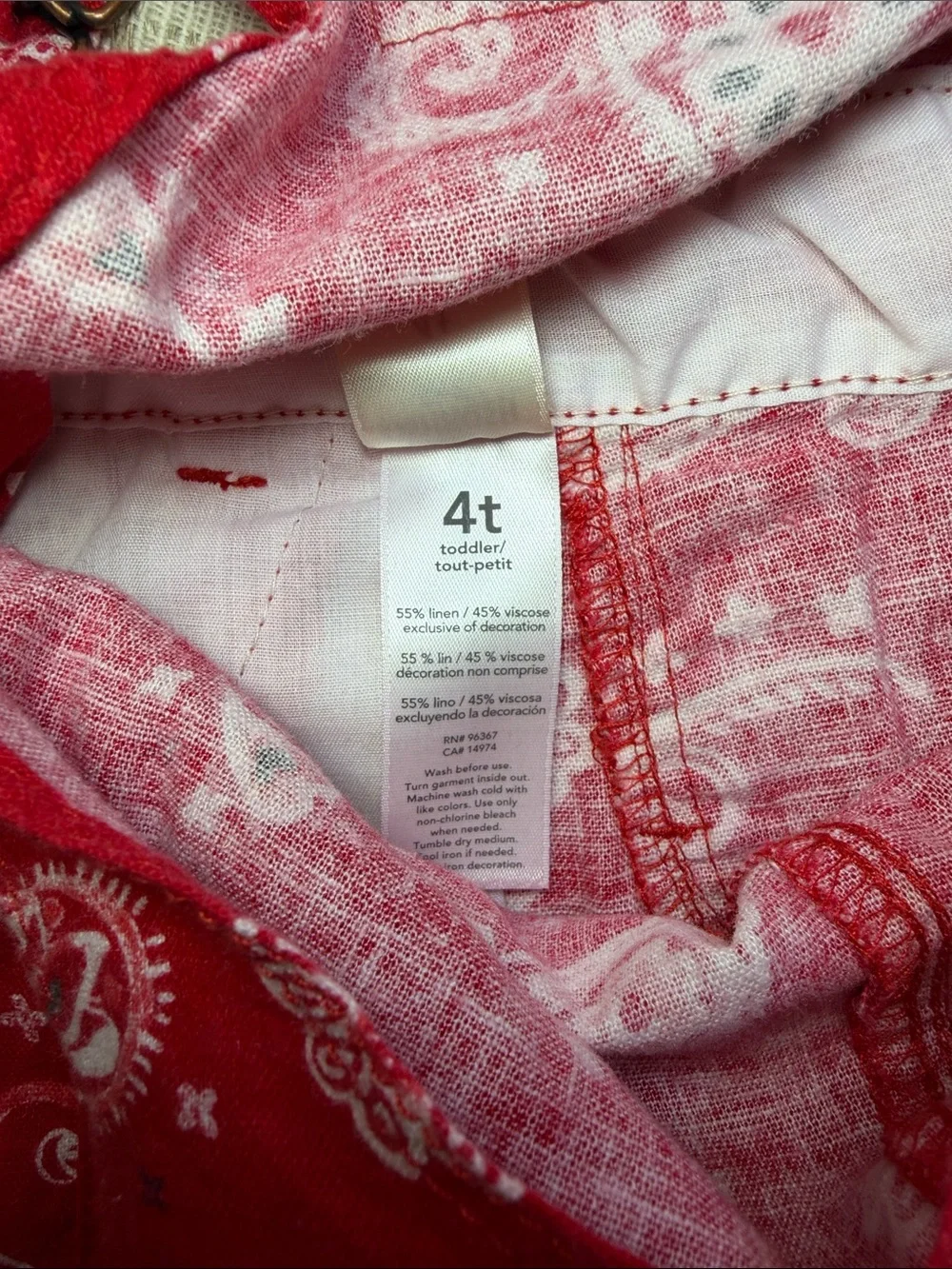 Girls’ OshKosh B'gosh Shortalls Overalls Size 4T